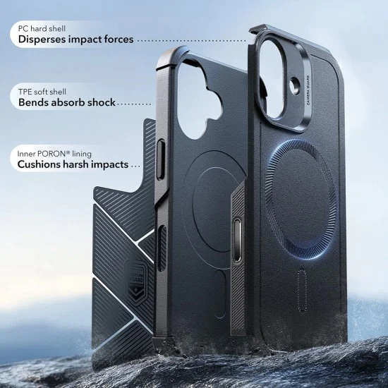 Калъф за iPhone 17 - ESR - Cyber ​​Halolock - Черен