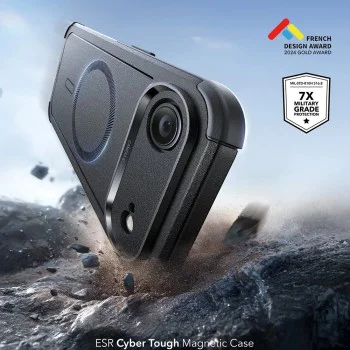 Калъф за iPhone 17 Air - ESR - Cyber ​​Halolock - Черен