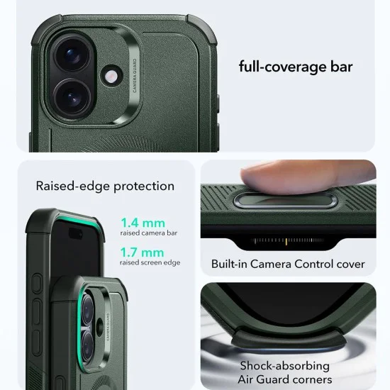 Калъф за iPhone 17 - ESR - Cyber ​​Halolock - Зелен