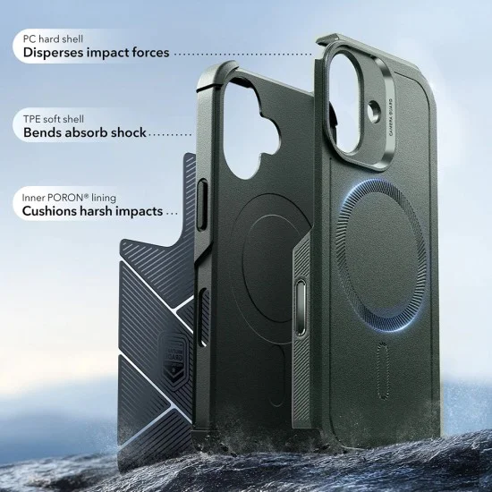 Калъф за iPhone 17 - ESR - Cyber ​​Halolock - Зелен