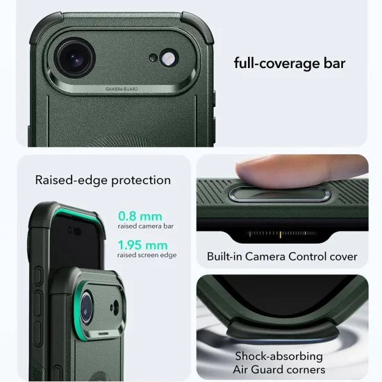 Калъф за iPhone 17 Air - ESR - Cyber ​​Halolock - Зелен