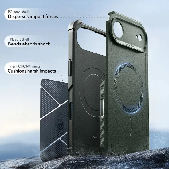 Калъф за iPhone 17 Air - ESR - Cyber ​​Halolock - Зелен