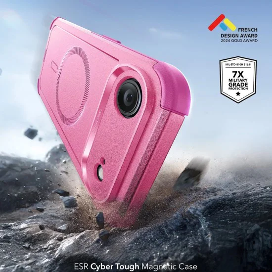 Калъф за iPhone 17 Air - ESR - Cyber ​​Halolock - Розов