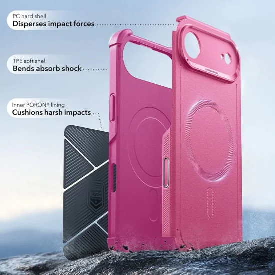 Калъф за iPhone 17 Air - ESR - Cyber ​​Halolock - Розов
