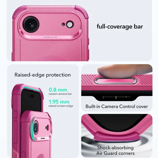 Калъф за iPhone 17 Air - ESR - Cyber ​​Halolock - Розов