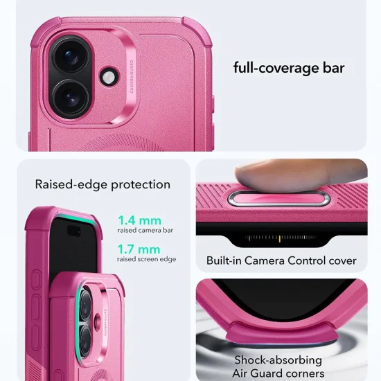 Калъф за iPhone 17 - ESR - Cyber ​​Halolock - Розов