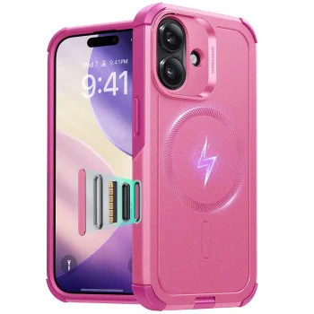 Калъф за iPhone 17 - ESR - Cyber ​​Halolock - Розов