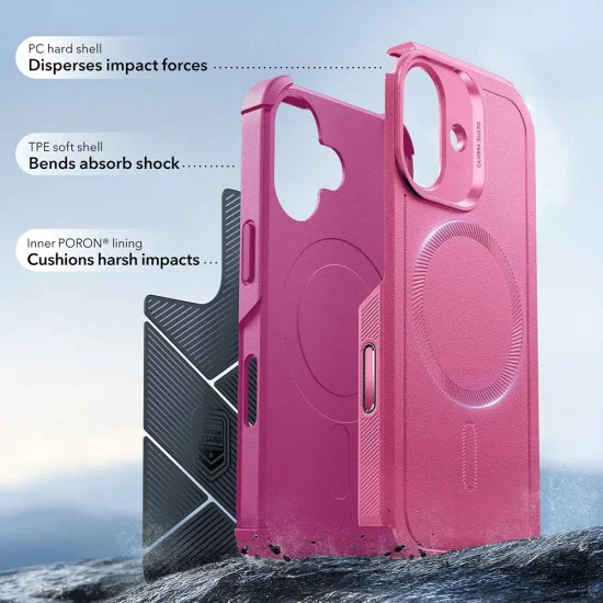 Калъф за iPhone 17 - ESR - Cyber ​​Halolock - Розов
