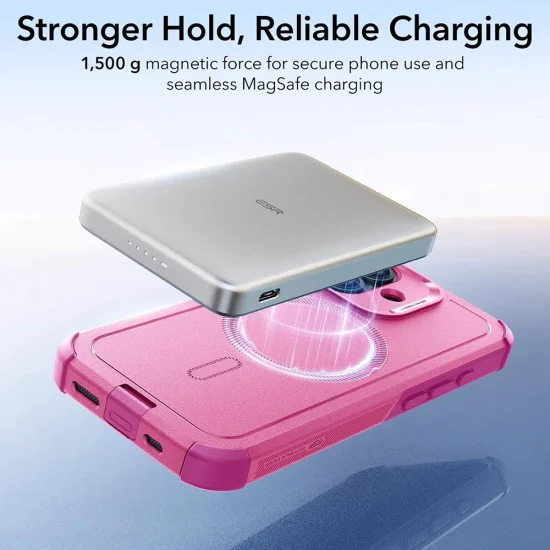 Калъф за iPhone 17 - ESR - Cyber ​​Halolock - Розов