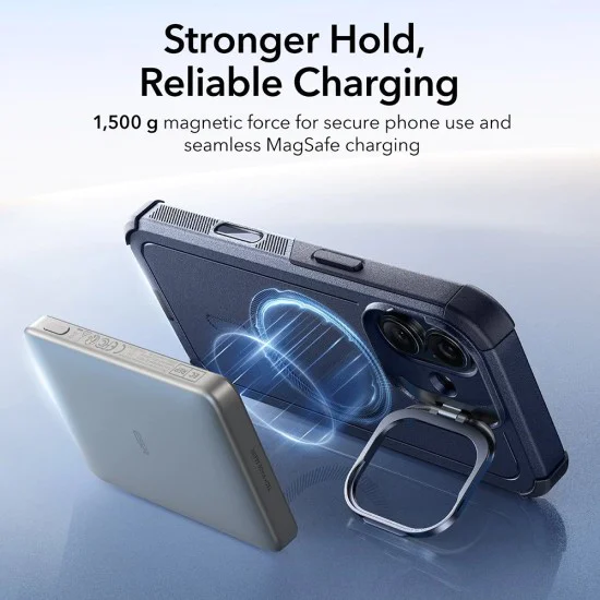 Калъф за iPhone 17 - ESR - Cyber ​​Armor Kickstand - Син