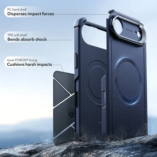 Калъф за iPhone 17 Air - ESR - Cyber ​​Armor Kickstand - Син
