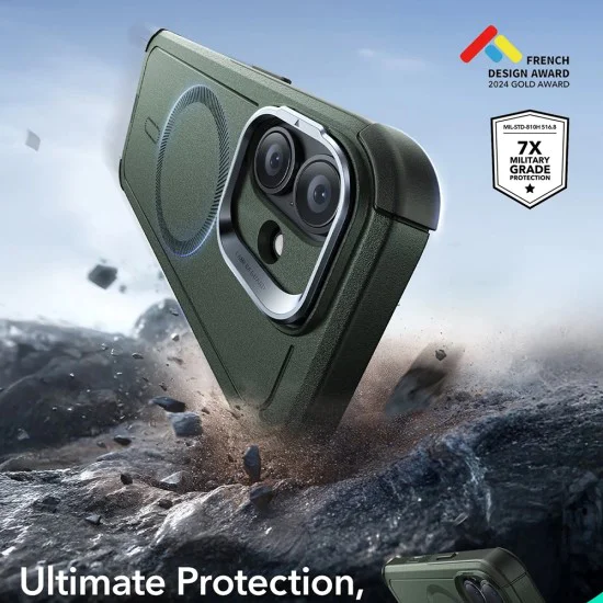 Калъф за iPhone 17 - ESR - Cyber ​​Armor Kickstand - Зелен