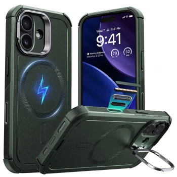 Калъф за iPhone 17 - ESR - Cyber ​​Armor Kickstand - Зелен