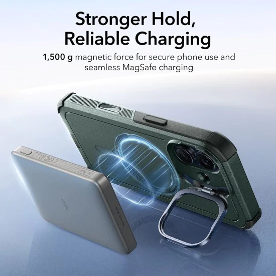 Калъф за iPhone 17 - ESR - Cyber ​​Armor Kickstand - Зелен