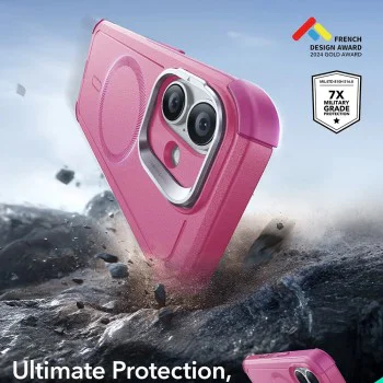 Калъф за iPhone 17 - ESR - Cyber ​​Armor Kickstand - Розов