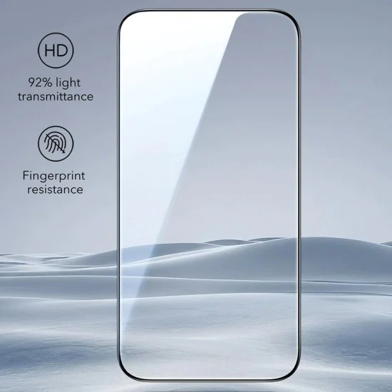 Протектор за iPhone 17 Pro - ESR - Tempered Glass UltraFit (3 броя) - Черен