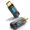 Адаптер – Techsuit DataBoost (A23) – USB-C, LED дисплей, 40Gbps, 8K@60Hz, PD240W – Сив