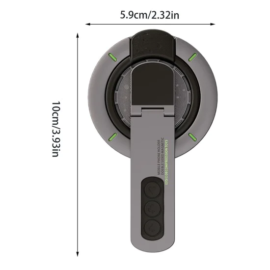 Поставка / държач с MagSafe – Techsuit AluStandX (SB1) – 360°, регулируем, алуминий & цинк – Сив