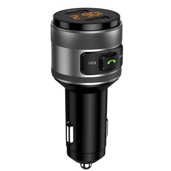 FM трансмитер – Techsuit VoltTune (MFM1) – Dual USB, QC3.0, MP3 плейър, Bluetooth – Черен