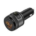 FM трансмитер – Techsuit VoltTune (MFM1) – Dual USB, QC3.0, MP3 плейър, Bluetooth – Черен