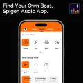 Spigen - Безжични слушалки (SA2403) - Bluetooth 5.4, Активно шумопотискане, Микрофон, Ниска латентност, Аудио приложение - Черни