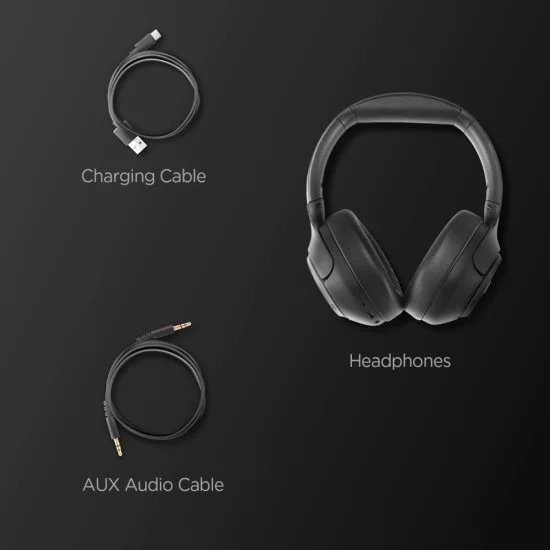 Spigen - Безжични слушалки (SA2403) - Bluetooth 5.4, Активно шумопотискане, Микрофон, Ниска латентност, Аудио приложение - Черни
