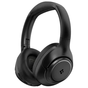 Spigen - Безжични слушалки (SA2403) - Bluetooth 5.4, Активно шумопотискане, Микрофон, Ниска латентност, Аудио приложение - Черни