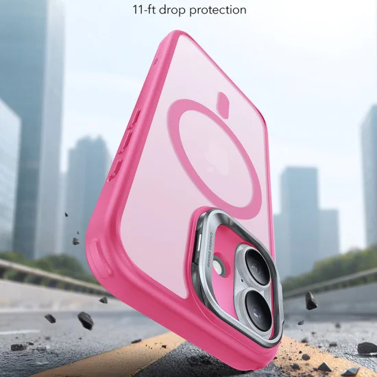Калъф за iPhone 17 - ESR - Classic Hybrid HaloLock Kickstand - Frosted Розов
