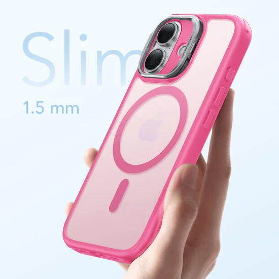 Калъф за iPhone 17 - ESR - Classic Hybrid HaloLock Kickstand - Frosted Розов