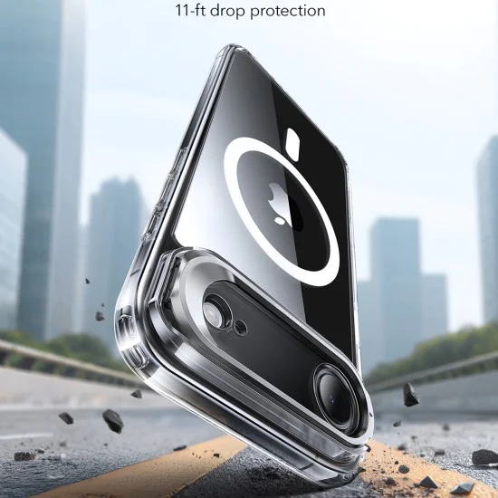 Калъф за iPhone 17 Air - ESR - Classic Hybrid HaloLock Kickstand - Прозрачен