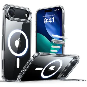 Калъф за iPhone 17 Air - ESR - Classic Hybrid HaloLock Kickstand - Прозрачен