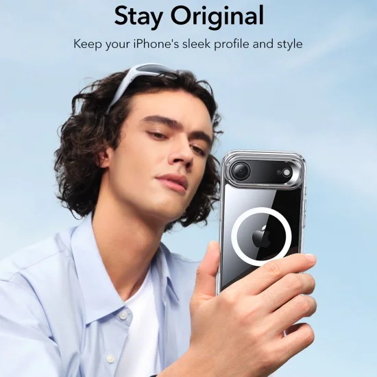 Калъф за iPhone 17 Air - ESR - Classic Hybrid HaloLock Kickstand - Прозрачен