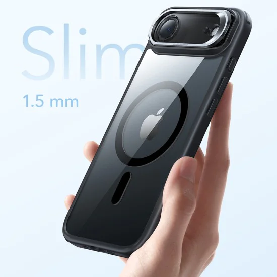 Калъф за iPhone 17 Air - ESR - Classic Hybrid HaloLock Kickstand - Прозрачен Черен