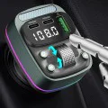 FM трансмитер – Techsuit EchoDrive (MFM3) – Dual PD35W, Bluetooth 5.4, U-Disk музика, Bass режим – Черен