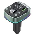FM трансмитер – Techsuit EchoDrive (MFM3) – Dual PD35W, Bluetooth 5.4, U-Disk музика, Bass режим – Черен