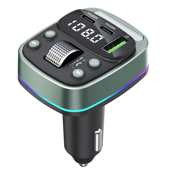 FM трансмитер – Techsuit EchoDrive (MFM3) – Dual PD35W, Bluetooth 5.4, U-Disk музика, Bass режим – Черен