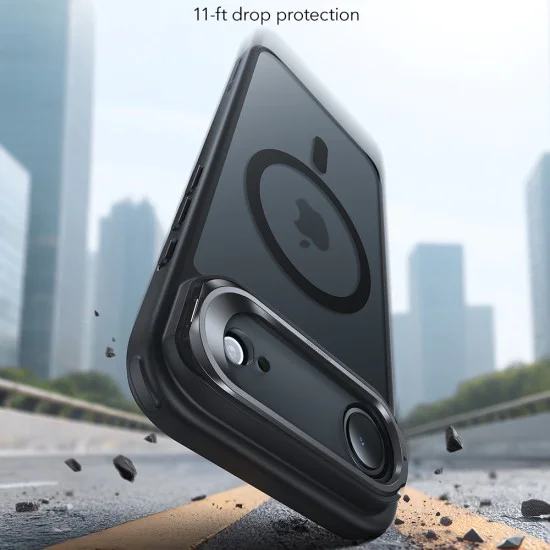 Калъф за iPhone 17 Air – с MagSafe – ESR Classic Hybrid HaloLock Kickstand – Матиран черен