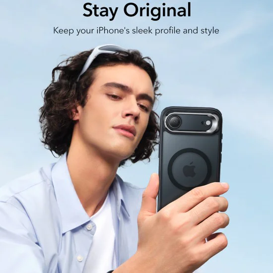 Калъф за iPhone 17 Air – с MagSafe – ESR Classic Hybrid HaloLock Kickstand – Матиран черен