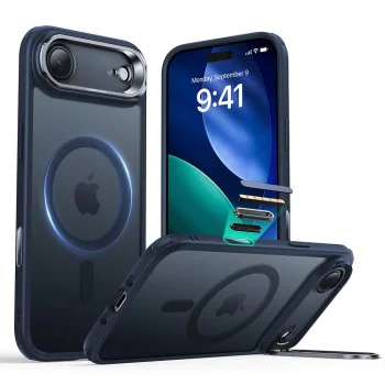 Калъф за iPhone 17 Air - ESR - Classic Hybrid HaloLock стойка - Матирано Син