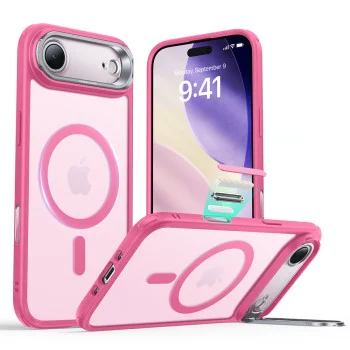 Калъф за iPhone 17 Air - ESR - Classic Hybrid HaloLock Kickstand - Frosted Розов