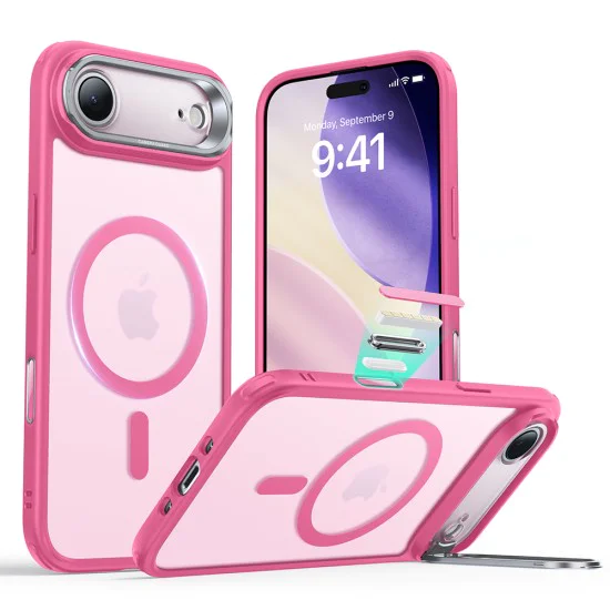 Калъф за iPhone 17 Air - ESR - Classic Hybrid HaloLock Kickstand - Frosted Розов