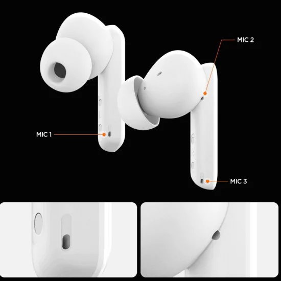 Spigen - Безжични слушалки (SA2402) - Bluetooth 5.3, Активно шумопотискане, Микрофон, Ниска латентност, Аудио приложение - Черни