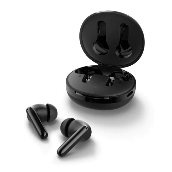 Spigen - Безжични слушалки (SA2400) - Bluetooth 5.3, Активно шумопотискане, Микрофон, Сензорно управление, Аудио приложение - Черни