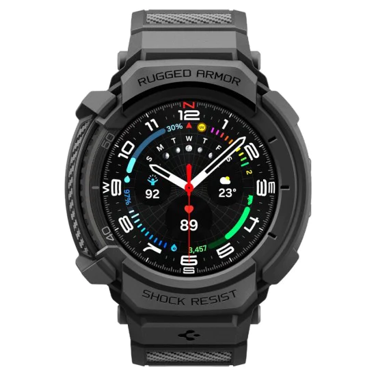 Spigen - Rugged Armor Pro - Samsung Galaxy Watch8 Classic - Матово черно