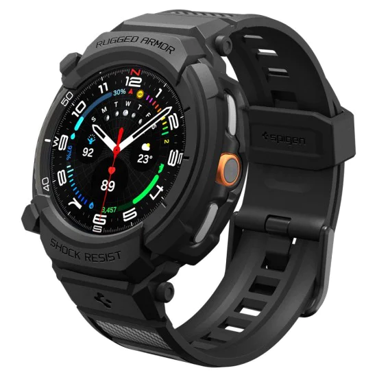 Spigen - Rugged Armor Pro - Samsung Galaxy Watch8 Classic - Матово черно