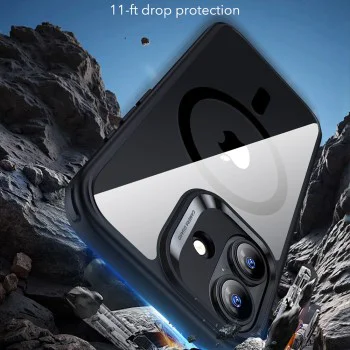 Калъф за iPhone 17 - ESR - Classic Hybrid HaloLock - Прозрачен Черен