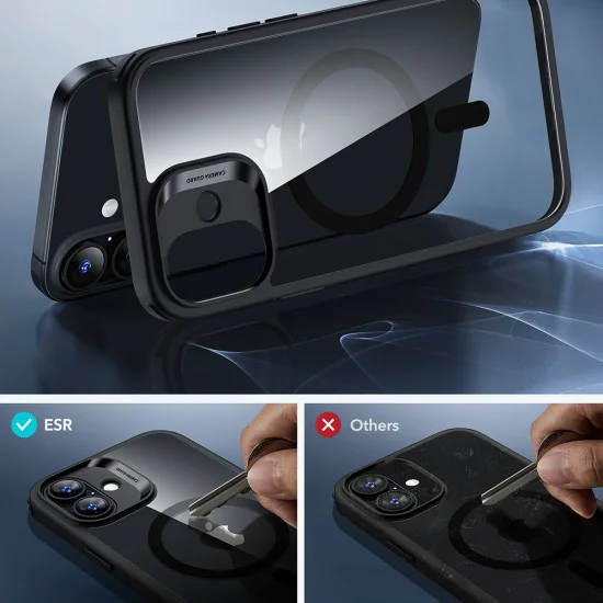Калъф за iPhone 17 - ESR - Classic Hybrid HaloLock - Прозрачен Черен