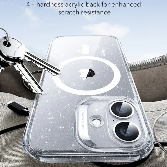 Калъф за iPhone 17 - ESR - Classic Hybrid HaloLock - Прозрачен Shimmer