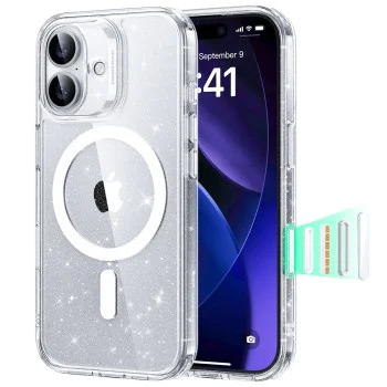 Калъф за iPhone 17 - ESR - Classic Hybrid HaloLock - Прозрачен Shimmer