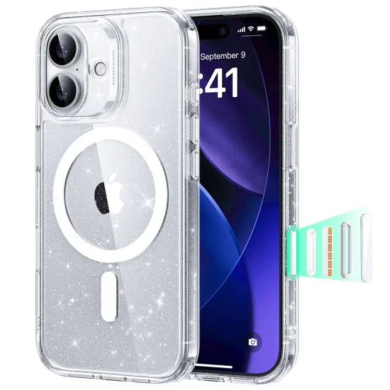 Калъф за iPhone 17 - ESR - Classic Hybrid HaloLock - Прозрачен Shimmer